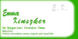 emma kinszker business card